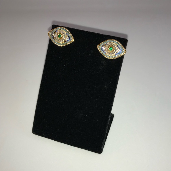 Evil Eye Earrings - Picture 10 of 11